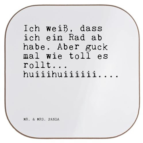 Mr. & Mrs. Panda gläseruntersetzer Ich weiß, DASS ich... - Geschenk, Freund, Coaster, Tischuntersetzer, Flaschenuntersetzer, Freundin, Untersetzer für Gläser, Frauen, Glas, Sprüche