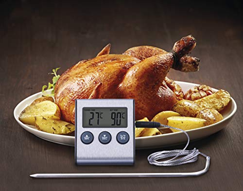 EMOS Küchentimer mit Grillthermometer/Kochthermometer/Fleischthermometer + Sonde 1, 4 M