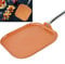 28CM Grill Frying PAN Copper BBQ Non Stick Aluminium Induction Kitchen Ceramic