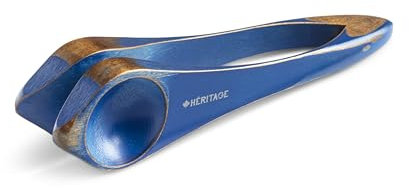Heritage Musical Spoons Percussion-Instrument, handgefertigtes kanadisches Ahornholz, natürlicher Holzfolk-Sound, tolles Geschenk für alle Altersgruppen mit jedem Musikerlebnis, Medium, blau