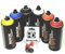 Montana Black Spray Cans Set, 6 Wildstyle Colours + 10 Replacement Spray Heads - 6 x 400 ml