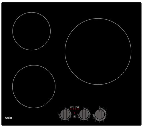 Table De Cuisson Induction 58cm 3 Feux 5500w Noir - AIM3530