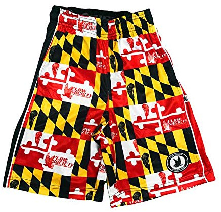 Flow Society Maryland Boys Lacrosse Shorts - LAX - Lacrosse - Kids Athletic - Basketball - Baseball - Hockey - Football Multi