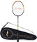 Li-Ning G-Force Superlite 3900 Carbon Fiber Unstrung Badminton Racket with Full Cover (Black/Gold), G4