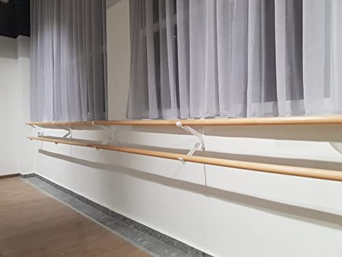 Artimex Doppel Ballettstange mit Wandhalterung für Ballett, Tanz, Rehabilitation und Gymnastik, 2,5 m, Artikelnr. 113