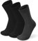 normani 3 Paar Alpaka-Vollplüsch Socken Wintersocken Wollsocken mit extra weichem Gummibund für Damen und Herren Farbe Schwarz/Schwarz/Anthrazit Größe 39-42