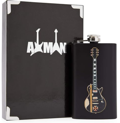 James Hetfield Hip Flask with Gift Box | 6 0z Stainless Steel | Original Artwork - Iron Cross