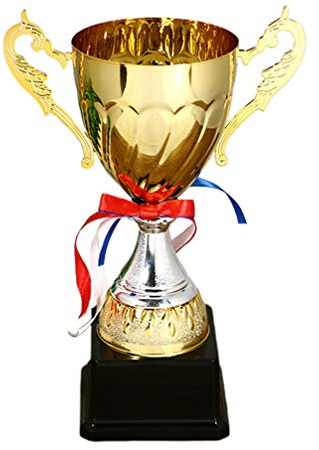 NUOBESTY Coppa trofeo Golden Award Trofeo Vincitore Primo Posto Trofeo per Bambini Tornei Sportivi Competizioni Bomboniere Vincere Premi 27 cm