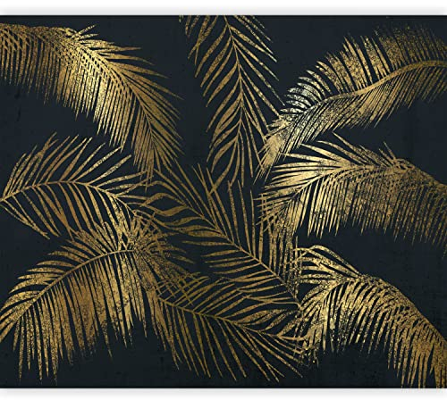 murando - Vlies Fototapete tropische Blätter 350x256cm Foto Tapete Schlafzimmer Wohnzimmer Vliestapete XXL Motivtapeten Bildtapete 3d Effekt Wand Dekoration - Palmblatt Natur schwarz b-A-0910-a-d