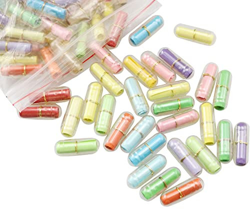 YYANGZ Lot de 100 capsules de papier à lettre avec petit volute, longueur transparente pour message d'amour, cadeau de Saint-Valentin