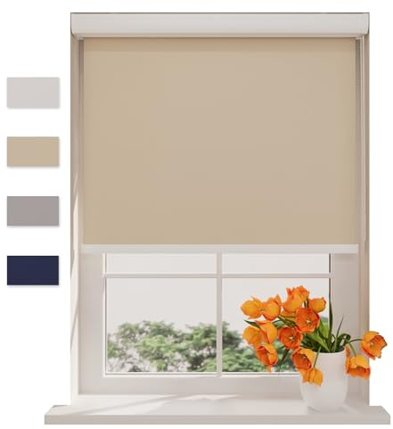 Rollo Kassette Pure - Verdunkelnd - Sand - 60 x 175 cm
