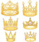 SisBroo Gold Krone Kuchen Topper, 6-teilige Happy Birthday Kuchen Toppers, Prinzessin Krone Kuchen Dekorationen für Geburtstag, Hochzeit, Party und Baby Dusche für Kinder und Erwachsene (Gold-Ⅰ, 6)