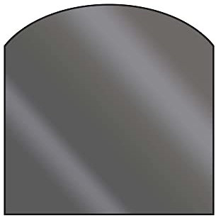 LANZZAS Bodenplatte Segmentbogen - 1000 x 1200 mm - Farbe: gussgrau | Funkenschutzplatte aus Metall