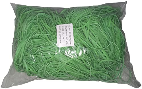 Fa.ars 1 kg Gummiringe Gummibänder Haushaltsgummis grün 80 mm Ø 1,5 x 3 mm breit