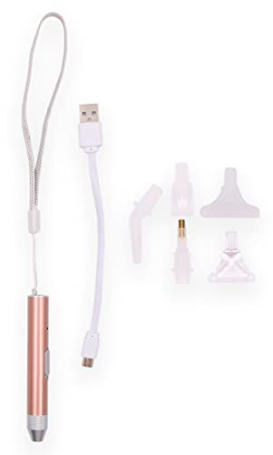 Tiardey Diamond Painting Pen Point Drill Pen mit Licht 5D DIY Wiederaufladbares Diamond Painting Tool für DIY Painting Craft (Roségold)