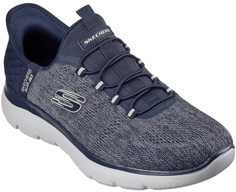 Skechers Homme Summits Key Pace Hands Free Slip-in Baskets, Navy Mesh, 41 EU