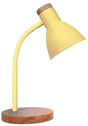 Bel Air Home - Schreibtischlampe ARGOS Serie, Holz, E-27 (GLÜHLAMPE NICHT ENTHALTEN) stilvolle Beleuchtung für dein Arbeitszimmer oder Büro (GELVE)