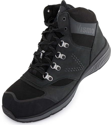 Vismo Work Shoes S3 SRC ESD Gold M EI69, Herrenstiefel, Schwarz, Größe 42, Schwarz, 42 EU