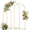 VINCIGANT 1.5M,1.8M and 2M Gold Wedding Arbor Backdrop Stand Metal Wedding Arch Backdrop Stand for Birthday Party Ceremony Anniversary Celebration Graduation Decoration Door Arch Frame