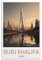 PuPLuM Burj Khalifa Dubai Vintage-Reiseposter, Querformat, 20 x 30 cm, Leinwand, Wandkunst, Poster für Wohnzimmer, Dekoration, Gemälde für Heimdekoration