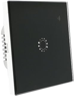 UKCOCO Interruptor Táctil Inteligente Conmutador De Pared Led Wifi Compatible Ios Temporizador Abs y Vidrio Templado