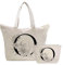 Personalizadas Bolso Tote de Mujer con Inicial, Bolsa de lona con Bolsillo Interior, Bolsa de Compras con Bolso de Cosméticos, Regalos para Damas Mejor Amigas Mamá, Regalo Cumpleaños Navidad O