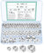 TOOINKCV 178 Pcs M6 M8 M10 M12 Hex Nuts Set, Lock Nuts, Assorted Self Locking Nut Assortment, Locknuts, Metric Hex Full Standard Thread Carbon Steel Hexagon Nut
