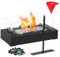BRIAN & DANY Tischkamin Tischfeuer, Bioethanol Tischkamin mit Kieselsteine, Ethanol Tischkamins für Outdoor Indoor, Schwarz