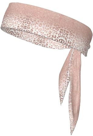Sciarpa sportiva da uomo a doppia faccia con glitter oro rosa con papillon per corsa yoga esercizio