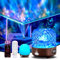 SUPPOU Ocean Wave Projector Lamp, Night Light with Bluetooth Speaker and Remote Control, 16 Colors of Galaxy Projector Sensory Lights, Suitable for Room Decor, Bedroom Accessories and Gifts (Round)
