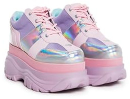 Dolls Kill Exklusive Fairywalker Plateau-Sneaker von Sugar Thrillz – klobige Plateau-Sneaker für verspielte Mode, Pink, 35 EU