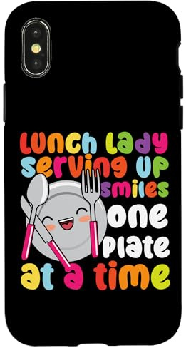 iPhone X/XS Lunch Lady Lunch Lady Serving Up Smiles One Plate At A Time Case