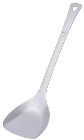 iBasingo Kleiner Titan Pfannenwender Metall Spachtel für die Küche Hochbelastbare Spachtel Ultraleichte Küchenutensilien zum Kochen für den Hausgebrauch im Freien Ti1073T