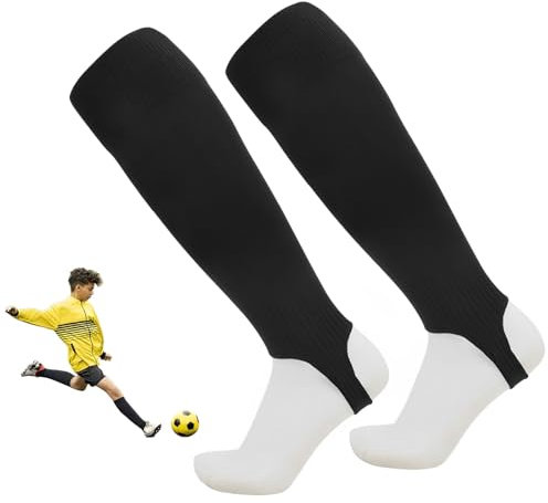 2 Paar Stutzen Kinder Fußball, Sleeves Tubes Sportsocken Trainingssocke Sockenstutzen, Sleeves für Anfänger und Jugendliche Radfahren