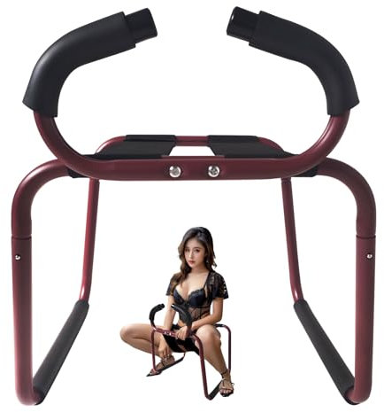 Sex Chiar Multifunction Sex Position Enhancer Chair, Sex Furniture Love Position Aids Chair with Handrail, Novelty Sex Toy Sex Games Sex Bench for Couples Adult SM Games (Red)