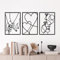 ESTART Minimalistische Wanddekoration aus Metall, 3 Stück, Valentinstag, Liebhaber, Kuss, Hand, Metall-Wanddekoration, ästhetisch, modern, zum Aufhängen, Wanddekoration für Schlafzimmer, Badezimmer