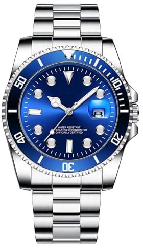 Generico Herren Luxus Uhren - Wasserdichte Uhren Q Uartz Herren Ghost Uhren Herren Analog Strap Stahl Armbanduhr 42mm Armbanduhr mit Datum Fashion Accessoires Facil, mehrfarbig, C, Siehe Beschreibung