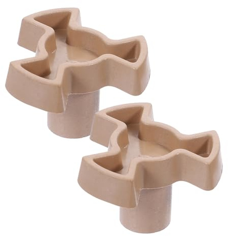 TOPPERFUN 2 Stück Drehteller Kunststoffkupplung Y-förmig für Mikrowellenherde Installieren Beige Passend für Verschiedene Modelle Mikrowellen Zubehör Ersatzteile
