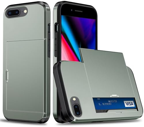 Belzsxy Compatible with iPhone 11 Pro Max Case Wallet Case Armor Shockproof Case Heavy Duty Protective Case Hard PC Back Soft TPU Bumper Card Holder Wallet Case Cover (army green)