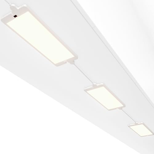 PRINCEWAY LED Kökslampor Kök Underskåpsbelysning Under Skåp Platt Lampa med Beröringsfri Hand Sensorbrytare, 3 Vit Lampor LED Dimbara, 5 Nivåer av Belysningsfärger