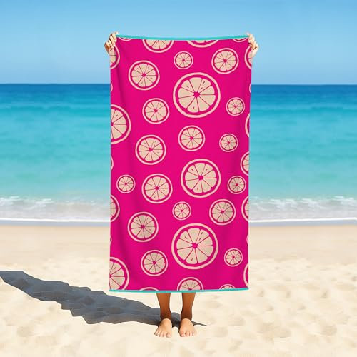 Toalla de Playa 100% Algodón Egipcio – 90x175cm – Extra Suave y Absorbente – 650 g/m Ideal para Playa y Piscina. (POMELOS)