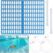 Genérico Kit de protección para Skimmer de Piscina, Malla de Malla Inoxidable, con pértiga telescópica y Cuerda elástica,se Adapta a Todas Las Aberturas del Skimmer (Blue)