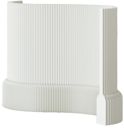 CTREVL Faltbarer Papier-Raumteiler, Leichter freistehender Sichtschutz-Paravent, Trennwand ohne Montage für Zuhause/Büro/Bekleidungsgeschäft/Unternehmen(Weiß,H150xW18xL100～200cm)