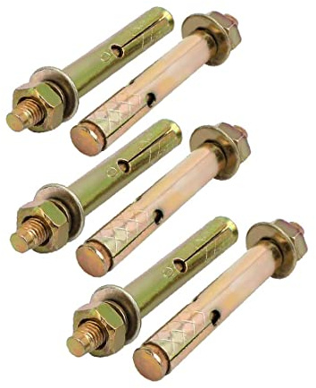 Bulloni ad espansione, Bulloni ad espansione for ancoraggio con manicotto zincato, 3 pezzi, tonalità bronzo