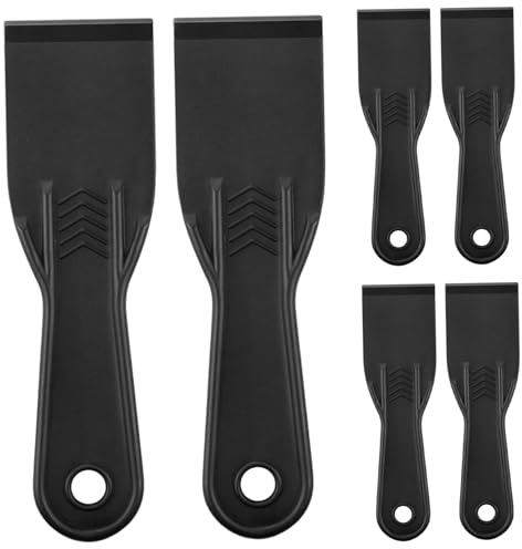 6 Stück Spachtelmesser aus Kunststoff 5 1 cm schwarz flexibles Spachtelmesser aus Kunststoff zum Reparieren von Wänden u
