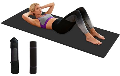 Yogamatte – 15 Mm Rutschfeste Unterlage, Dicke Trainingsmatte, Fitness-Zubehör, Dauerhafter Komfort | Pilates Boden Stretching Workout Fitness Matte Mit Aufbewahrungstasche Für Damen Herren Indoo