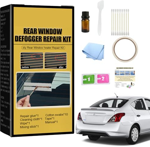 HohuzSruk Rear Window Defogger Repair Kit 37g Car Rear Window Defroster Repair Kit, Heated RearsWindow Repairs Kits, Windshield Repairs Kits, Conductive Car Heated RearDefroster RepairKit Set