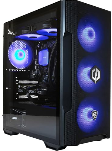 CyberPowerPC x MSI PBM Gaming PC - AMD Ryzen 5 7500F, Nvidia RTX 5060, 16GB RAM, 1TB NVMe SSD, 850W PSU, Wi-Fi, Windows 11, Forge M100R