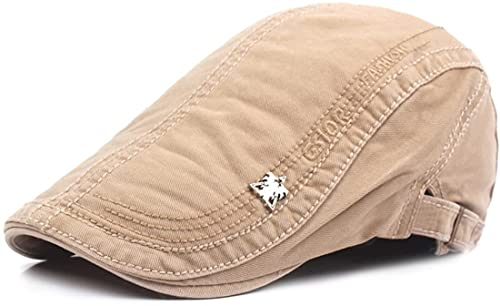 Kuyou Flatcap Schirmmütze Schiebermütze Gatsby Mütze Kappe Hüte (Beige)