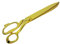 Gifaz Goldene Scheren für Einweihungen und Zeremonien - Scherenschnitt, Gehärtete Stahlscheren mit vernickelter und vollständig vergoldeter Oberfläche 300 mm Made in Italy (30 cm)